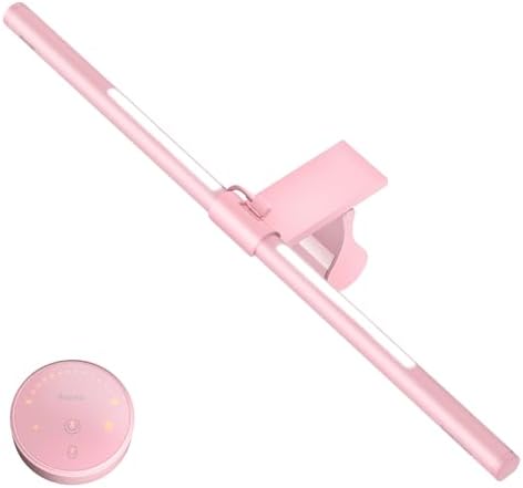 Quntis Pink Monitor Light Bar with Backlight, Desk Light Bar with Remote by Quntis