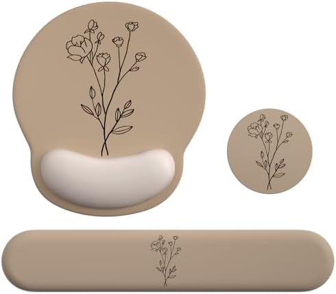 Mouse Pad with Keyboard Wrist Rest,Ergonomic Mousepad Support Set by VINEBURY