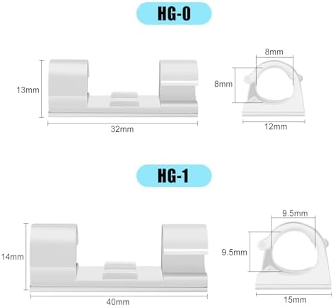 XHF 50pcs Medium Self Adhesive Cable Clips White,Wire Clips Cable Management Wire Organizer Cord Holder for Under Desk, Car, Wall, TV PC Ethernet Cable - Image 3