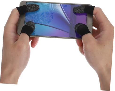 STOBOK 10 Pairs Gaming Finger Sleeves: -Slip Sweatproof Fiber Touchscreen Thumb Sleeves Comfortable Breathable Finger Gloves for/Tablets Accessories - Image 5