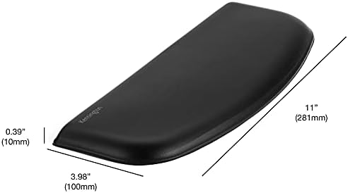 Kensington ErgoSoft Wrist Rest for Slim, Compact Keyboards, Black (K52801WW), 3.9 x 0.4 x 11.1 inches - Image 5