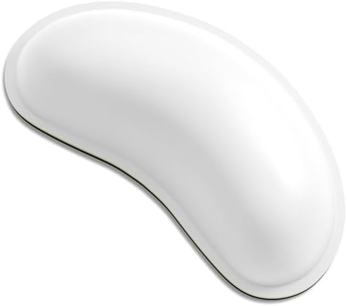 Dapesuom Mouse Wrist Rest, Ergonomic Memory Foam Mouse Wrist for Computer Desk Mats Support, PU Leather Hand Rest Pad Cushion for Gaming, Laptop, Men, Women, Pain Relief & Easy Typing, Ivory White by Unknown
