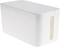 Cable Management Box,Power Cover Surge Protector for Desk Small White by SunnyZoo