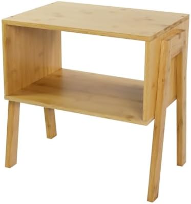 KKTONER Modern Bamboo Nightstands End Tables Bedroom with Storage Small Bedside Table for Living Room Office (Natural) by KKTONER