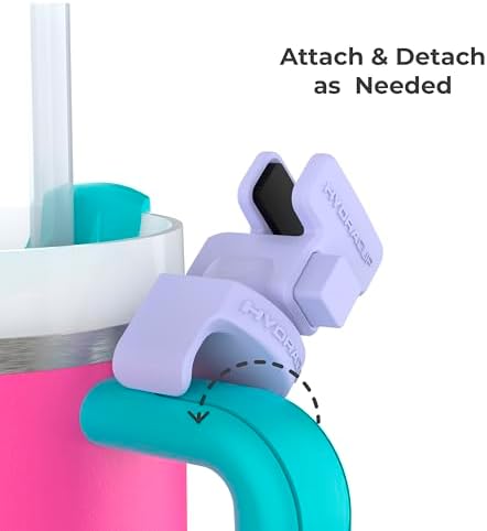 HydraClip Phone Attachment - Watch, Carry, Record, & Stay Organized, Use as Phone Stand or Tripod, Hands Free Detachable, Stanley Cup Accessories, Spring Loaded Secure Grip (Purple) - Image 5