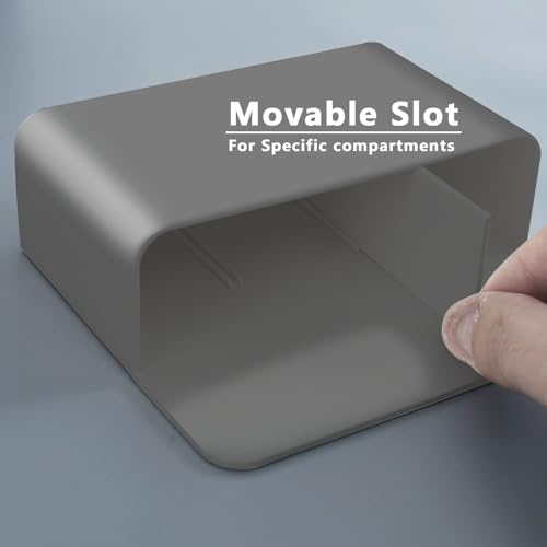 noonebutyou 2 Pcs Magnetic Marker Holder Dry Erase Marker Holder Wall Mount Self Adhesive Pen Holder Magnetic Marker Cup Holders for Whiteboard, Fridge, Home Office School (Grey) - Image 6