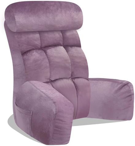 YDCEULARDOH Reading Pillow for Bed Adult – Large Bed Pillow with Arms, Supportive Back Pillow for Sitting Up in Bed for Reading, Watching TV, or Gaming by Unknown
