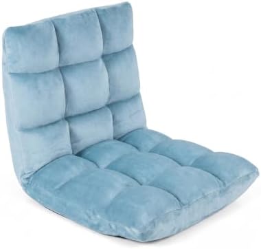 COSTWAY Floor Chair, Video Gaming Chairs with Back Support (Mint Blue) by COSTWAY
