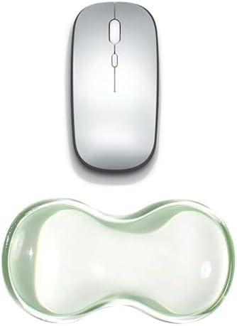 Clear Gel Mouse Wrist Rest, Wrist Support Wrist Pad for Typing Pain Relief, Ergonomic Cool Wrist Rest for Mouse, Hand Mouse Wrist Rest for Office, Gaming, Computer, Laptop - Transparent Green by COPORISO