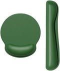 Dapesuom Keyboard Wrist Rest and Mouse Pad with Wrist Support, Cute Memory Foam Cushion for Keyboard and Mouse Set, Ergonomic Pad Rests with Non Slip Base for Easy Typing & Pain Relief, Forest Green by Unknown