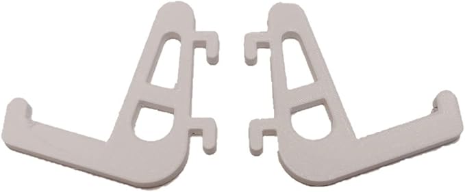 Replacement pair of mounting pegs compatible with IKEA SKADIS PEGBOARD - various colors and models - new 3d printed parts (White, 2 Hooks) by Handmade