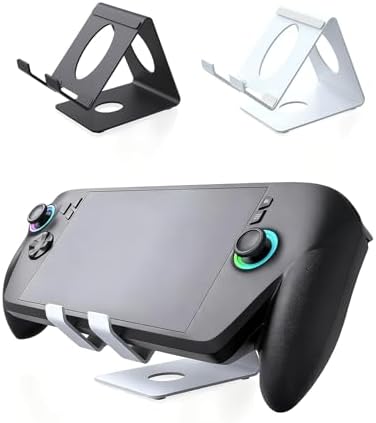 Friendly Space Saving Metal Stand Holder for Tablets and Handheld Devices Ergonomic Design Nonslip Base Aluminum Gaming Stand - Image 2