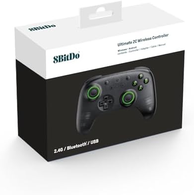 8Bitdo Ultimate 2C Wireless Controller for Windows PC and Android, with 1000 Hz Polling Rate, Hall Effect Joysticks and Triggers, and Remappable L4/R4 Bumpers (Transparent Black) - Image 5