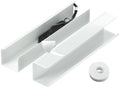 2 Pack No-Screw Cable Management Under Desk, Self-Adhesive Cord Organizer, Wire Management Tray for Office and Home (White) by Unknown