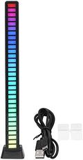 RGB Light Bar, 18cm Voice Control Smart Ambient Light Dynamic Music Sync Atmosphere Lamp for Car Home Studio PC Gaming Room (Black) by Unknown
