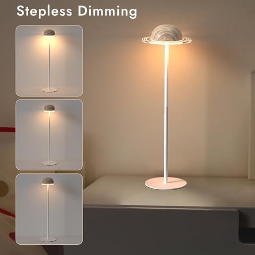 Saturn Rings Battery Operated Lamp- Remote Control, Touch Control, Inspiration from Saturn's Rings, Dynamic Table Lamps, East to Assemble, Sturdy Metal - Image 3