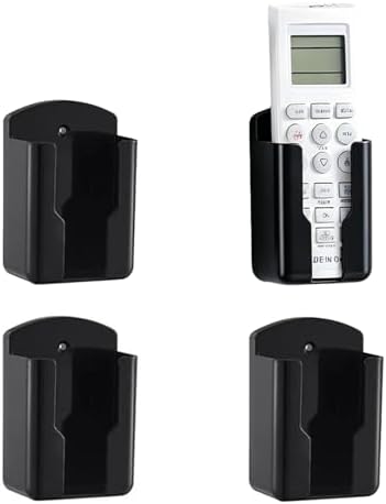 Wall Mount Remote Control Holder,Boat Storage Holder,Adhesive Storage Organizer,Black Plastic Caddy for TV,Air Conditioner,Media Player Remotes,Self-Adhesive Wall Caddy for Living Room,Bedroom,Office by Unknown