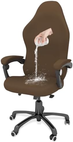 Gaming Chair Cover Game Chair Cover for Reclining Rotating, Light Brown | Waterproof, Cat Scratch Proof, Stretch with Amrest, Breathable, Anti-Scratch, Pet-Resistant, For Big Tall High Back Chairs by GOWT