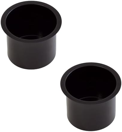 GSE Jumbo Aluminum Cup Holder for Casino Poker Tables, Black, 2-Pack by GSEGamesSportsExpert