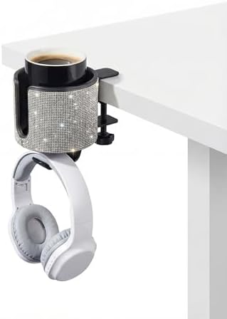 2-in-1 Desk Cup Holder with Headphone Hanger (Bling Bling) by HOMEOFFICEORGANIZER