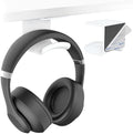 HomeMount Under Desk Headphone Hanger, Adhesive Hook, White 1 Pack by HomeMount