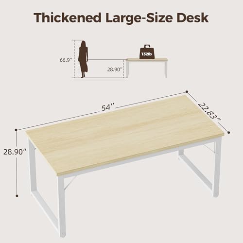 Mericonia 54 Inch Computer Desk, 1" Thick Heavy Duty Office Table - Image 2
