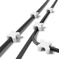 Magnetic Cable Organizer – Desktop Multipurpose Cord Keeper & Cable Management Clip for Home & Office (White Cross 10Pcs) by Unknown