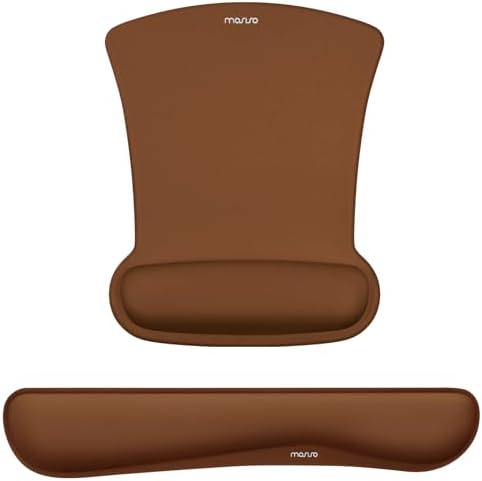MOSISO Wrist Rest Support for Mouse Pad & Keyboard Set, Brown by MOSISO