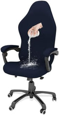 Gaming Chair Cover Game Chair Cover for Reclining Rotating Chair,Navy Blue | Waterproof, Cat Scratch Proof, Stretch with Amrest, Breathable, Anti-Scratch, Pet-Resistant, For Big Tall High Back Chairs by GOWT
