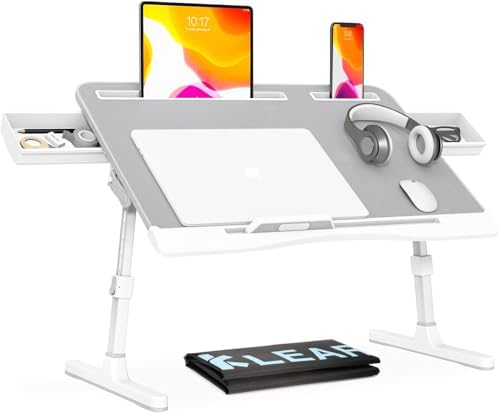 KLEAR Foldable Laptop Bed Tray Desk with Extral Drawstring Bag by KLEAR