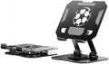 360° Rotatable Metal Tablet Stand(Backboard Soccer Cutout Design), Adjustable Folding Desktop Stand for iPad/iPhone/Switch, Universal Use for Office/Movie/Studying/Drawing/Gaming, Black by ElevateYourEverydayEngineeredforStabilityDesignedforLife