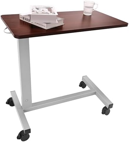 Hospital Bed Table on Wheels Over Bed Tray Adjustable Height by Skuehod