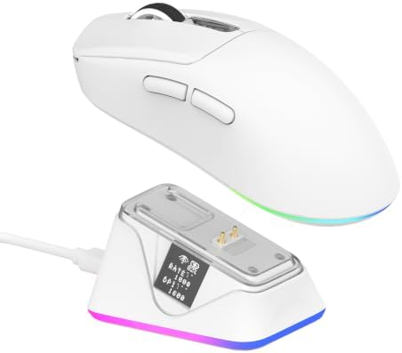 EPOMAKER NEX Lite Wireless Gaming Mouse w/Screens & RGB Charging Dock by EPOMAKER