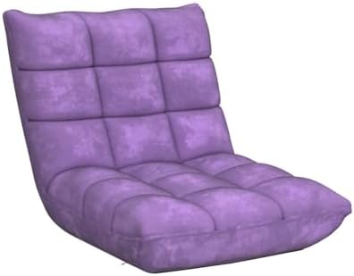 COSTWAY Adjustable Gaming Chair, Purple, 14-Position Back Support, Soft Coral Fleece, Portable, Lightweight, 22" x 24" x 22" - Image 5
