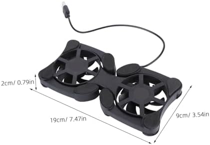 Mobestech Portable Foldable Laptop Cooling Pad, Dual USB Fan Notebook Cooler Stand, Lightweight Laptop Cooler Mat for Heat Dissipation and Travel Use - Image 2