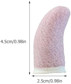 SHOWERORO 13 Pairs Pink Carbon Fiber Game Finger Sleeves for Mobile Gaming, Touchscreen Fiber Thumb Covers with Random Edge Colors, Lightweight Gaming Accessories for Gamers Random Color - Image 2