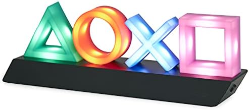 Paladone Playstation Controller Icons Light with 3 Light Modes - Sound Reactive, Dynamic Phasing, and Standard Mode - Gaming Desk Accessories and Game Room Decor by Paladone