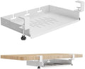 BYMECOST No Drill Under Desk Laptop Mount, Metal Under Desk Storage Shelf by BYMECOST