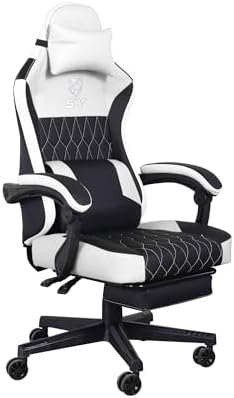 Gaming Chair,Video Game Chair with Footrest and Massage Lumbar Support | Ergonomic Computer Chair Height Adjustable with Swivel Seat and Headrest by Shengyuechair