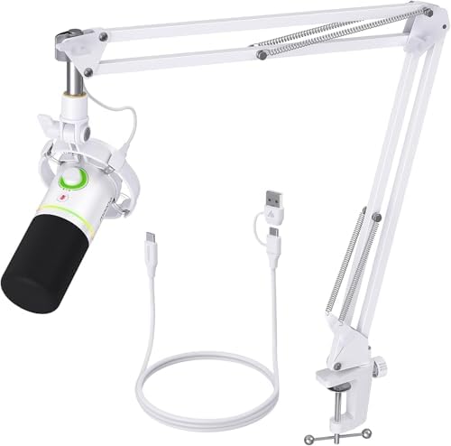 MAONO PD200XS XLR/USB Dynamic Microphone Kit, RGB Gaming Mic with Software by MAONO