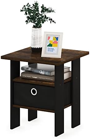 Furinno ANDREY Square Side Table, End Table, Night Stand, Amber Pine by Furinno-FitsYourSpaceFitsYourBudget