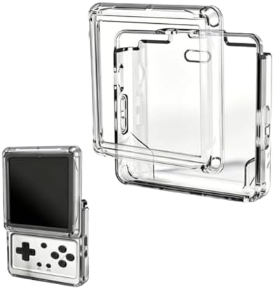TEHAOUU TPU Protective Case Compatible with Anbernic RG Rotate Handheld Game Console, Shockproof Console Cover, Slim Anti Slip Shell for Gaming Travel Daily Use (Transparent) by TEHAOUU