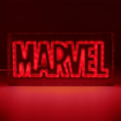 Paladone Marvel LED Neon Logo Light Sign - Wall Mountable or Free Standing - Offially Licensed Marvel Room Decor & Gift - Image 6