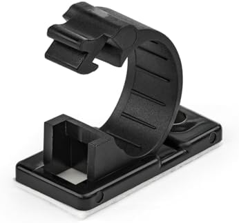 StarTech 100 Adhesive Cable Management Clips, Black, TAA, Sticky (CBMCC2) by StarTech