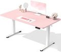 Veken 55 Inch Large Electric Standing Desk, Gaming Table, Pink by Veken