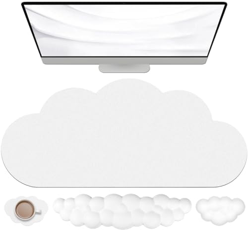 JIKIOU Ergonomic Keyboard Wrist Rest &Large Mouse Pad&Mouse Wrist & Cup Pad by JIKIOU