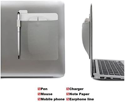 RIVEENY Pocket Pouch for Laptop with Reusable Adhesive,Pouch Holder for Computer Accessories,Self-Adhesive Mouse Headset Storage Bag for Portable External USB Cable,Apple Magic Mouse - Image 3
