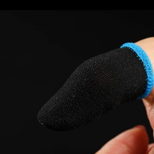 10Pcs Black Mobile Game Finger Sleeves, Sleeves for Gaming, Antisweat Thumb for Mobile Gaming, Breathable Pro Gaming Gloves, Weightless Magnetic Touch Screen Finger - Image 3