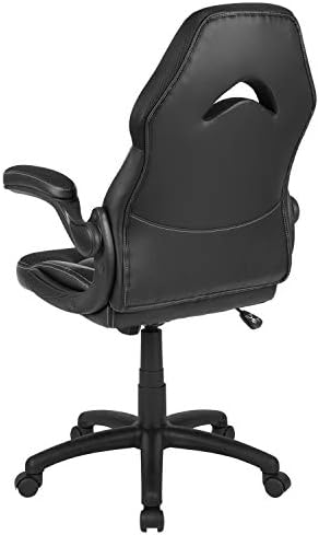 Flash Furniture X10 Gaming Chair Racing Office Ergonomic Computer PC Adjustable Swivel Chair with Flip-up Arms, Black LeatherSoft | Ergonomic, Flip-up Arms, Height Adjustable, Racing Style - Image 5