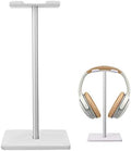 Headphone Stand Gaming Headset Holder Universal Aluminum Metal Headphone Holder Hanger with Aluminum Supporting Bar Flexible Headrest ABS Solid Base for All Headphone,White by Deear